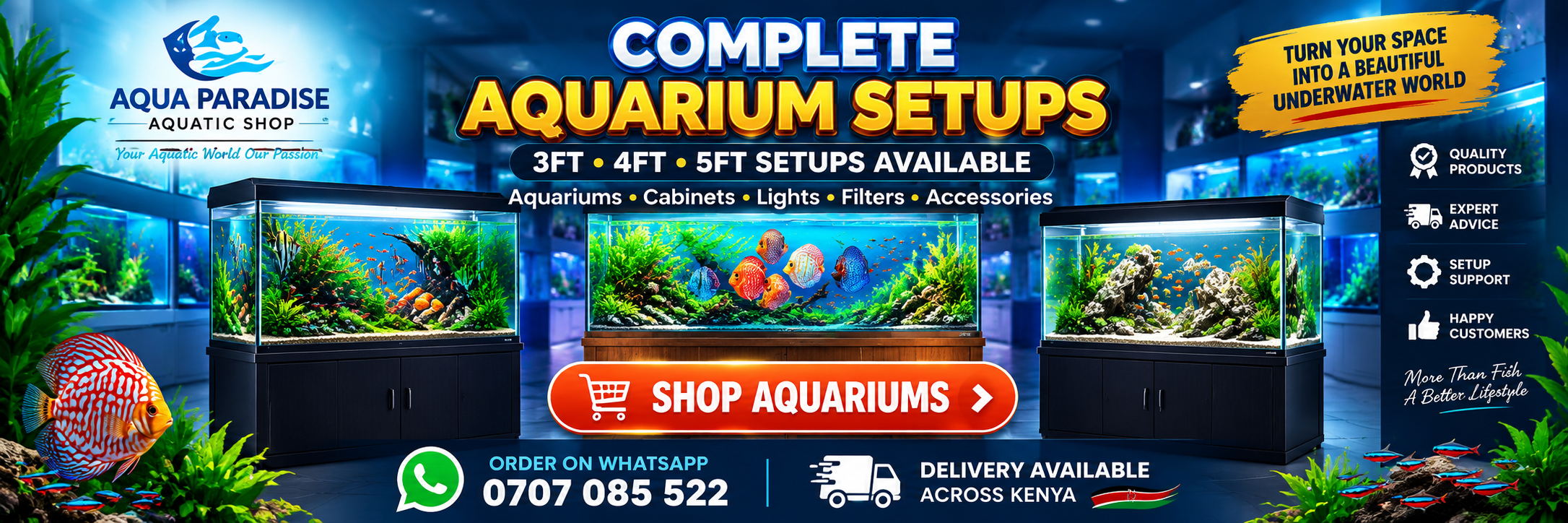 COMPLETE AQUARIUM SETUPS
